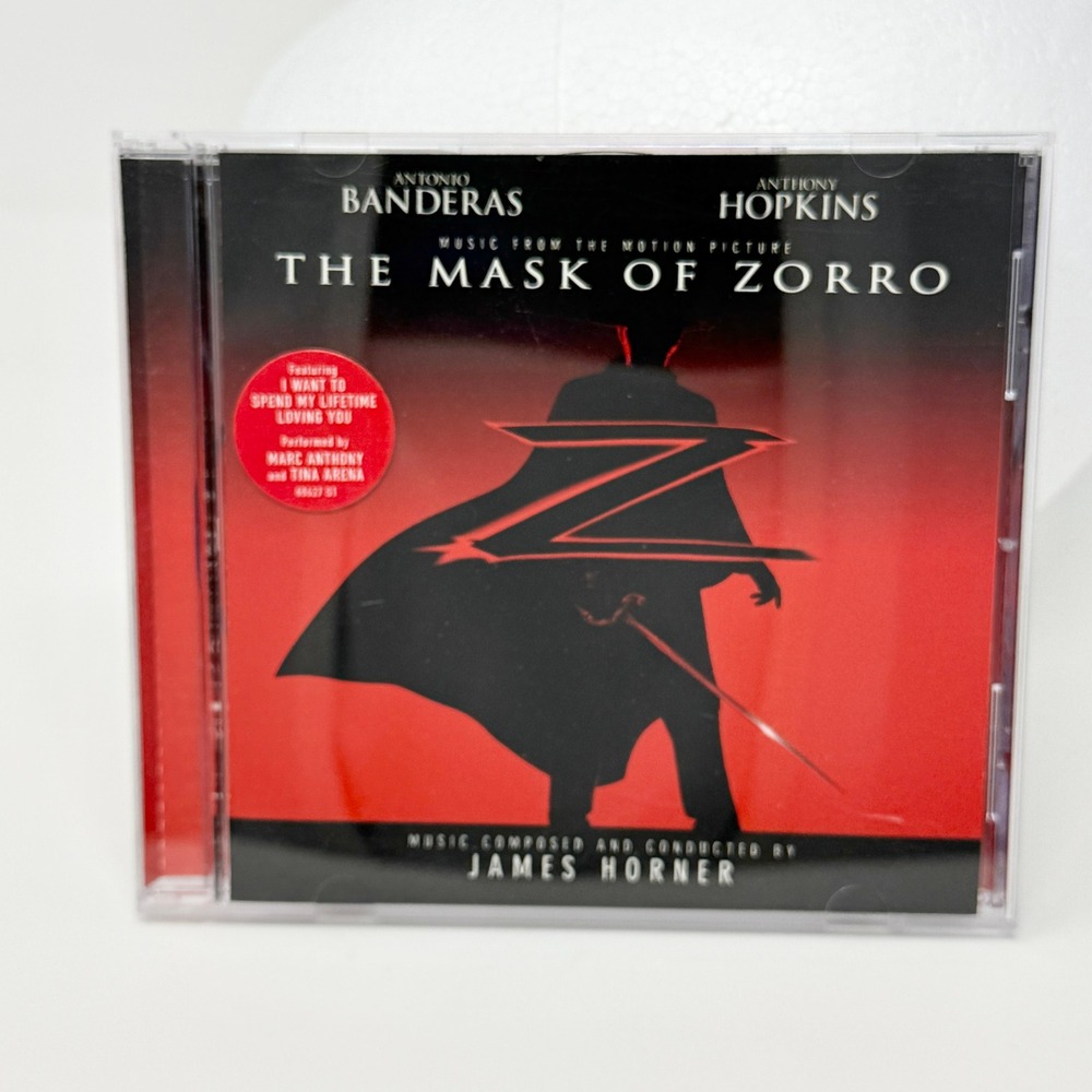 The Mask of Zorro Soundtrack CD James Horner Antonio Banderas 1998